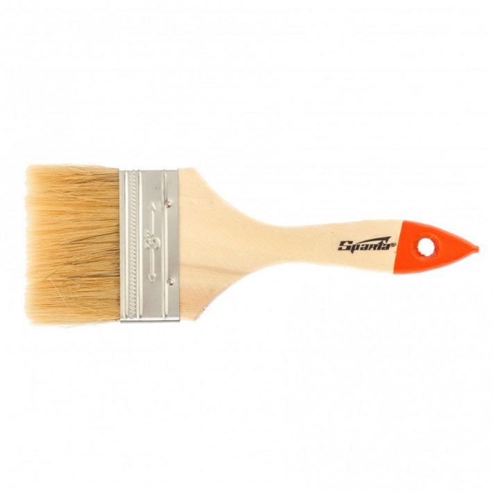 Кисть плоская Slimline 3&quot; (75 мм) Sparta, натуральная щетина, деревянная ручка