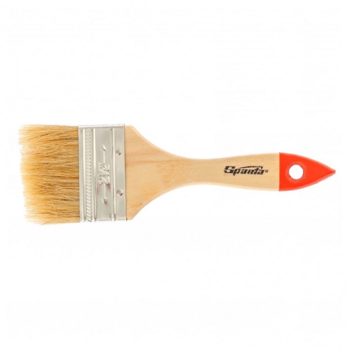 Кисть плоская Slimline 2,5&quot; (63 мм) Sparta, натуральная щетина, деревянная ручка