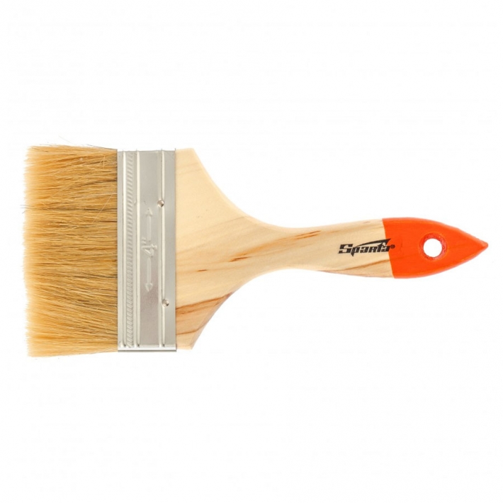 Кисть плоская Slimline 4&quot; (100 мм) Sparta, натуральная щетина, деревянная ручка