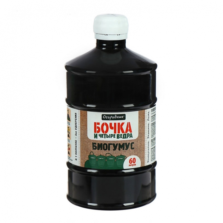 Удобрение комплексное жидкое Бочка и четыре ведра Биогумус Фаско 600 мл