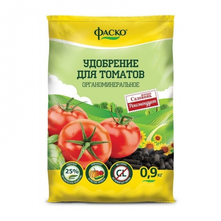 Удобрение органоминеральное Для томатов Фаско 0,9 кг