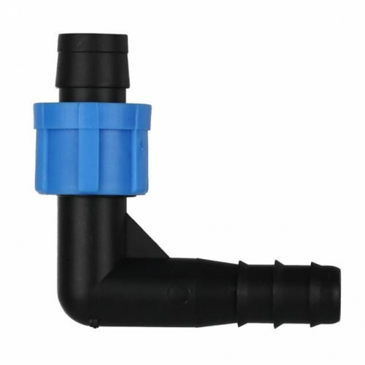 Коннектор угловой 16 мм х капельная лента Green Helper