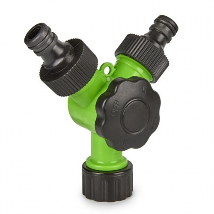 Стартовый кран на два быстросъемных коннектора Green Helper