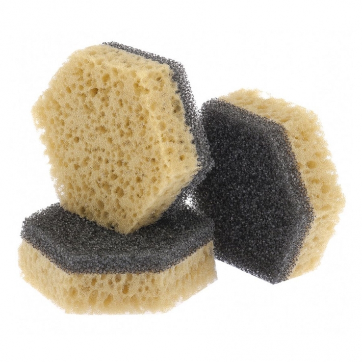 Губки для посуды Elfe TEFLON, 90х80х30 мм, 3 шт