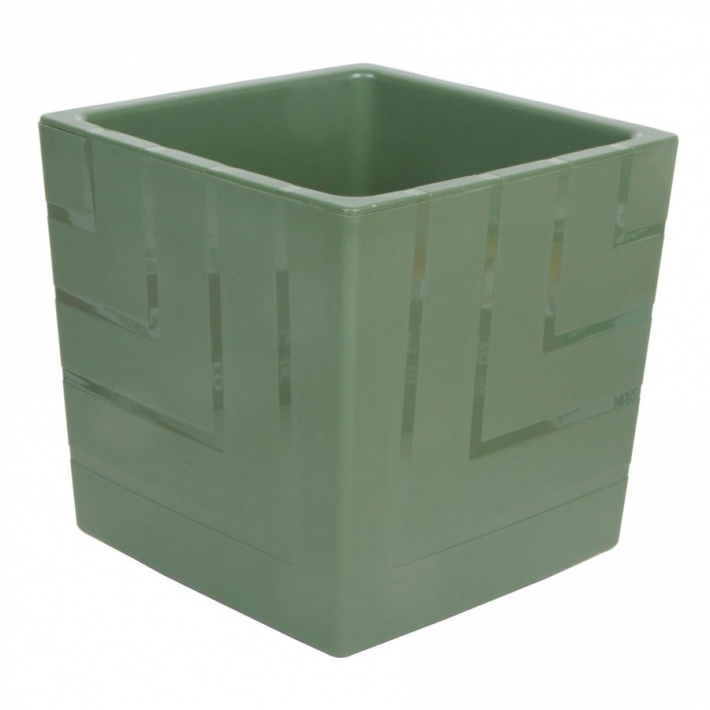 Горшок "Квадро" 6,6 л. Нефрит Ливингрин