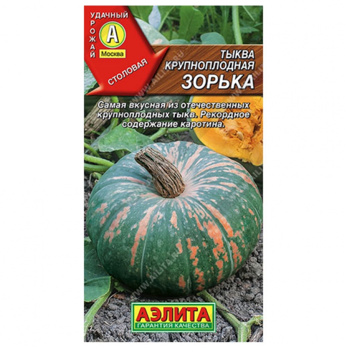 Тыква крупноплодная Зорька