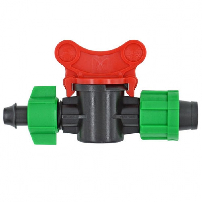 Кран стартовый с поджимом для капельной ленты Green Helper