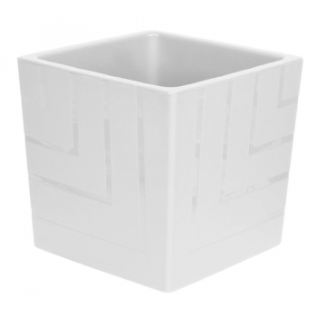 Горшок "Квадро" 6,6 л. Белый Ливингрин