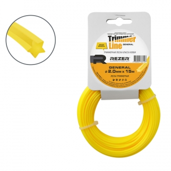 Триммерная леска GENERAL (2 мм, 15 м, звезда)