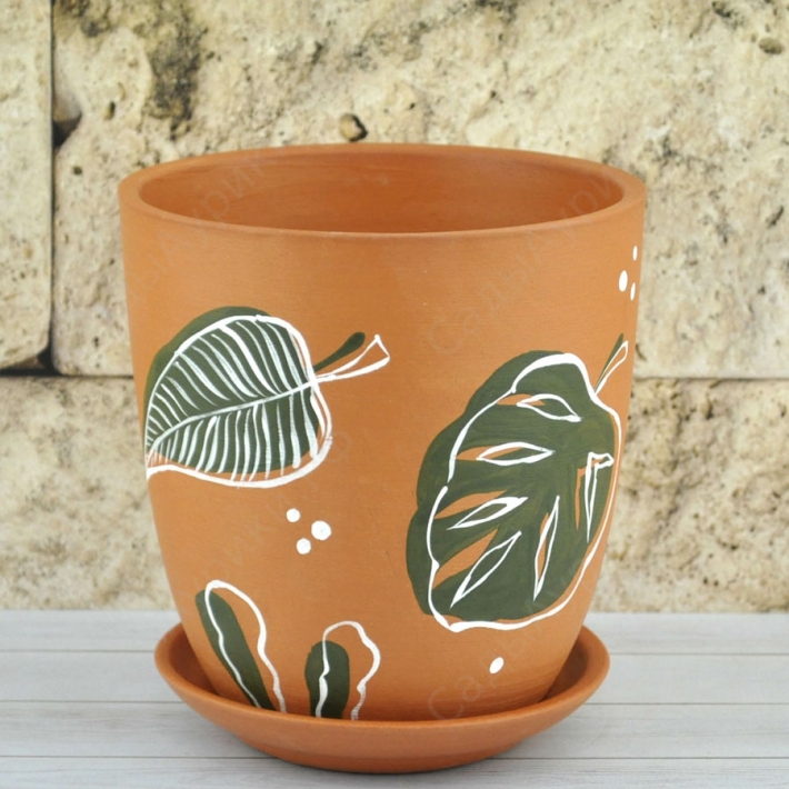 Горшок Тропики 1,7 л. с поддоном