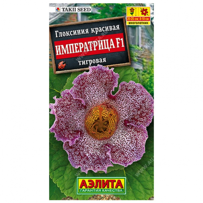 Глоксиния Императрица тигровая F1
