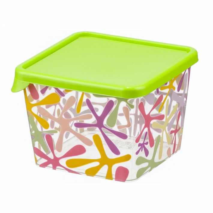 Ёмкость для продуктов квадратная ДЕКО 0,75 л