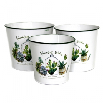 Кашпо из металла набор (3 шт)