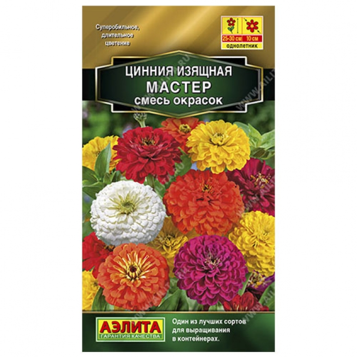 Цинния Мастер, смесь сортов