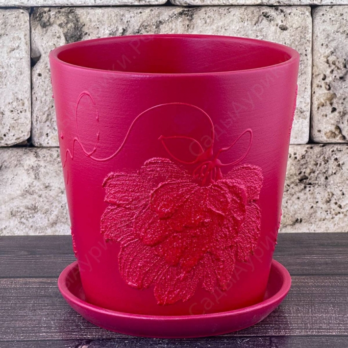 Горшок конус Жаклин красный 18 см