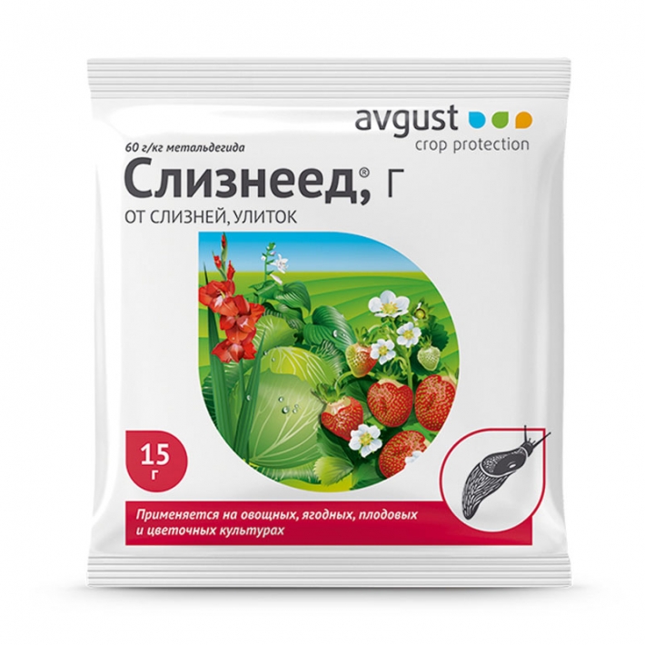 Препарат от слизней и улиток Слизнеед Avgust 15 г