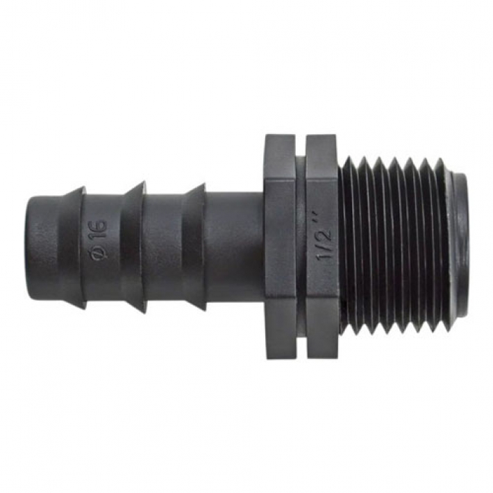 Муфта для трубки 16 мм х 1/2 нар. Green Helper