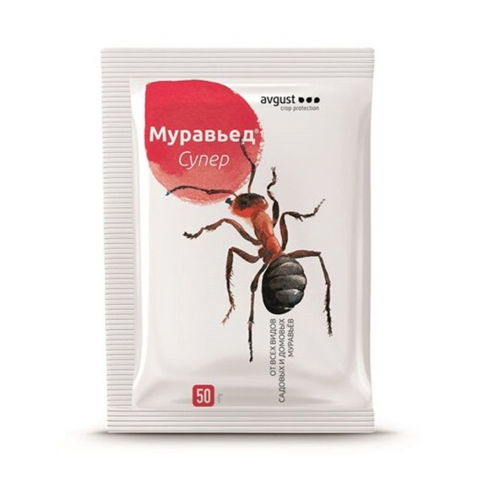 Средство от садовых и домовых муравьев Муравьед супер Avgust 50 г