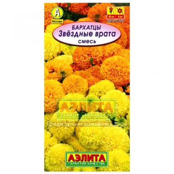 Бархатцы Звездные врата, смесь окрасок