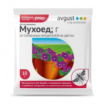 Средство для борьбы с почвенными вредителями Мухоед Avgust 10 г
